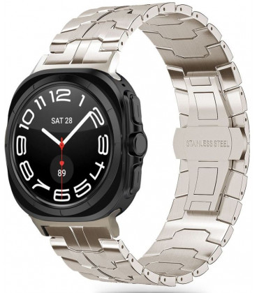 Pilka apyrankė Samsung Galaxy Watch Ultra 2024 / 2025 (47mm) laikrodžiui "Tech-Protect Stainless Line"