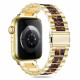 Auksinės spalvos (Leopard) apyrankė Apple Watch 8 / 9 / 10 / 11 / SE (40 / 41 / 42 MM) laikrodžiui "Tech-Protect Modern"