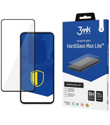 Juodas apsauginis grūdintas stiklas Samsung Galaxy A35 5G / A55 5G telefonui "3MK Hard Glass Max Lite"