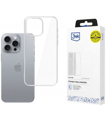 Skaidrus dėklas Apple iPhone 16 Pro telefonui "3mk Clear Case 1.2mm"