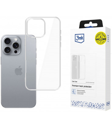 Skaidrus dėklas Apple iPhone 16 Pro Max telefonui "3mk Clear Case 1.2mm"