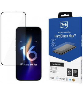 Juodas apsauginis grūdintas stiklas Apple iPhone 16 Pro Max telefonui "3MK Hard Glass Max"