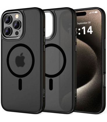 Matinis juodas / Gunmetal dėklas Apple iPhone 16 Pro Max telefonui "Tech-Protect MagEdge Magsafe"