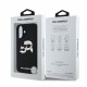 Juodas dėklas Apple iPhone 16 Plus telefonui "Karl Lagerfeld Liquid Silicone Double Heads MagSafe Case"