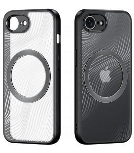 Juodas / skaidrus dėklas Apple iPhone 16E / 17E telefonui "Dux Ducis Aimo Mag"
