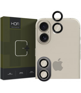 Juoda kameros apsauga Apple iPhone 16 / 16 Plus telefonui "Hofi CamRing Pro+"