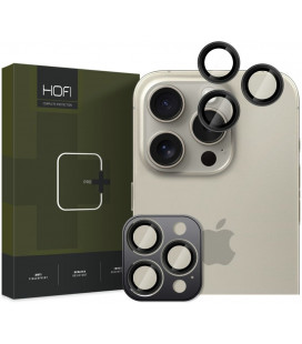 Juoda kameros apsauga Apple iPhone 16 Pro / 16 Pro Max / 17 Pro / 17 Pro Max telefonui "Hofi CamRing Pro+"