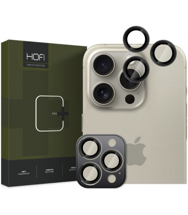 Juoda kameros apsauga Apple iPhone 16 Pro / 16 Pro Max / 17 Pro / 17 Pro Max telefonui "Hofi CamRing Pro+"