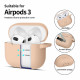 Rudas (Cafe Latte) dėklas Apple Airpods 3 ausinėms "Tech-Protect Silicone Hook"