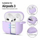 Levandos spalvos dėklas Apple Airpods 3 ausinėms "Tech-Protect Silicone Hook"