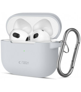 Pilka dėklas Apple Airpods 3 ausinėms "Tech-Protect Silicone Hook"