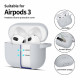 Pilka dėklas Apple Airpods 3 ausinėms "Tech-Protect Silicone Hook"