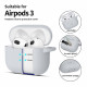 Pilkas dėklas Apple Airpods 3 ausinėms "Tech-Protect Silicone Hook"