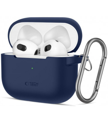 Mėlynas dėklas Apple Airpods 3 ausinėms "Tech-Protect Silicone Hook"