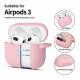 Rožinis dėklas Apple Airpods 3 ausinėms "Tech-Protect Silicone Hook"