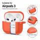 Oranžinis dėklas Apple Airpods 3 ausinėms "Tech-Protect Silicone Hook"