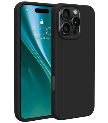 Juodas silikoninis dėklas Apple iPhone 16 Pro telefonui "Etteri Silicone Case"