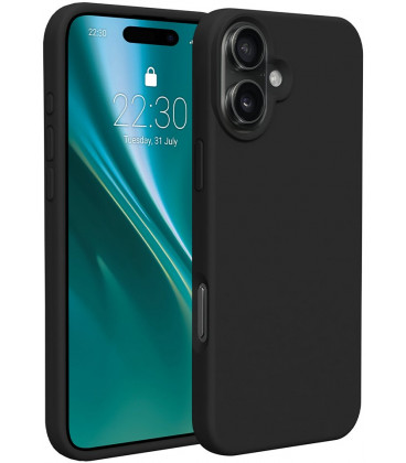 Juodas silikoninis dėklas Apple iPhone 16 telefonui "Etteri Silicone Case"