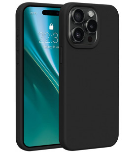 Juodas silikoninis dėklas Apple iPhone 15 Pro Max telefonui "Etteri Silicone Case"