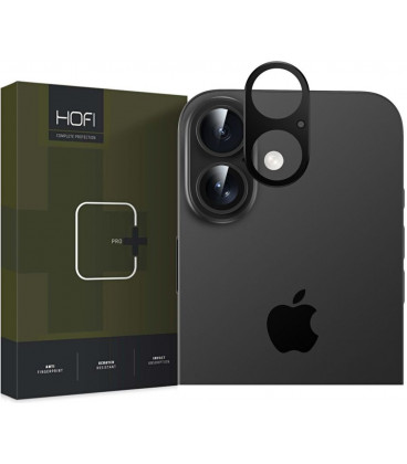 Juoda kameros apsauga Apple iPhone 16 / 16 Plus telefonui "Hofi Alucam Pro+"