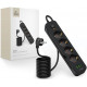 Juodas 4x lizdai + 2xUSB + 1xUSB-C prailgintuvas "Tech-Protect PCL4X3 Power Strip"
