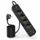 Juodas 4x lizdai + 2xUSB + 1xUSB-C prailgintuvas "Tech-Protect PCL4X3 Power Strip"