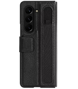 Juodas dėklas Samasung Galaxy Z Fold 5 telefonui "Nillkin Aoge Leather Case"