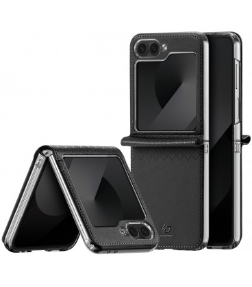 Juodas dėklas Samsung Galaxy Z Flip 6 / 7 FE telefonui "Dux Ducis Bril"