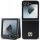 Juodas dėklas Samsung Galaxy Z Flip 6 / 7 FE telefonui "DKNY PU Leather Stack Logo Case"