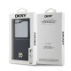 Juodas dėklas Samsung Galaxy Z Flip 6 telefonui "DKNY PU Leather Stack Logo Case"