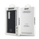 Juodas dėklas Samsung Galaxy Z Fold 6 telefonui "DKNY PU Leather Stack Logo MagSafe Case"