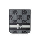 Juodas dėklas Samsung Galaxy Z Flip 6 / 7 FE telefonui "DKNY PU Leather Checkered Pattern and Stripe Case"