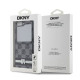 Juodas dėklas Samsung Galaxy Z Flip 6 / 7 FE telefonui "DKNY PU Leather Checkered Pattern and Stripe Case"