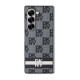 Juodas dėklas Samsung Galaxy Z Fold 6 telefonui "DKNY PU Leather Checkered Pattern and Stripe Case"