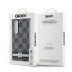 Juodas dėklas Samsung Galaxy Z Fold 6 telefonui "DKNY PU Leather Checkered Pattern and Stripe Case"