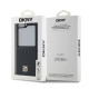 Juodas dėklas Samsung Galaxy Z Flip 6 telefonui "DKNY PU Leather Repeat Pattern Stack Logo Case"