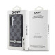 Juodas dėklas Samsung Galaxy S24 telefonui "DKNY PU Leather Checkered Pattern and Stripe Case"