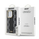 Juodas dėklas Apple iPhone 15 Pro telefonui "DKNY PU Leather Checkered Pattern Magsafe Case"