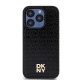 Juodas dėklas Apple iPhone 15 Pro telefonui "DKNY PU Leather Repeat Pattern Stack Logo MagSafe Case"