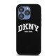 Juodas dėklas Apple iPhone 15 Pro telefonui "DKNY Liquid Silicone Arch Logo MagSafe Case"