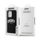 Juodas dėklas Apple iPhone 15 Pro telefonui "DKNY Liquid Silicone Arch Logo MagSafe Case"