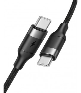 Juodas USB-C - USB-C PD 5A 100W 150cm laidas "Veger CC02"