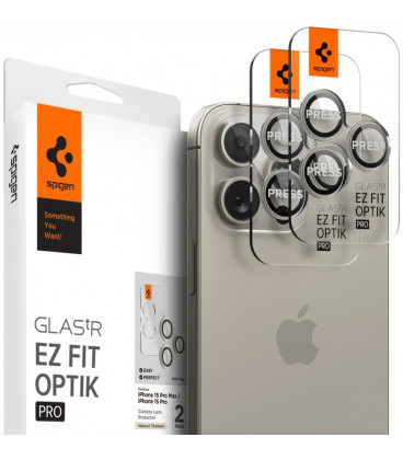 Kameros apsauga Apple iPhone 14 Pro / 14 Pro Max / 15 Pro / 15 Pro Max / 16 Pro / 16 Pro Max "Spigen Optik.TR EZ Fit"