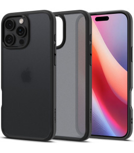 Matinis juodas dėklas Apple iPhone 16 Pro Max telefonui "Spigen Ultra Hybrid"