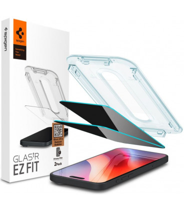 (Privacy) Apsauginis grūdintas stiklas Apple iPhone 16 Pro Max / 17 Pro Max telefonui "Spigen Glas.TR EZ Fit 2-Pack"