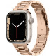 Rausvai auksinės spalvos apyrankė Apple Watch 8 / 9 / 10 / 11 / SE (40 / 41 / 42 MM) laikrodžiui "Spigen Modern Fit Band"