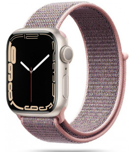 Rožinė apyrankė Apple Watch 6 / 7 / 8 / 9 / 10 / SE (40 / 41 / 42 mm) laikrodžiui "Tech-Protect Nylon"