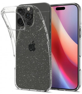 Skaidrus dėklas su blizgučiais Apple iPhone 16 Pro telefonui "Spigen Liquid Crystal Glitter"