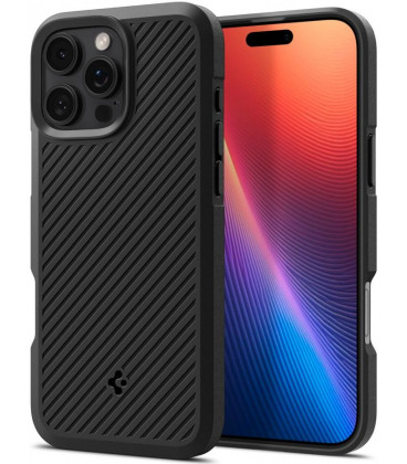 Matinis juodas dėklas Apple iPhone 16 Pro telefonui "Spigen Core Armor"