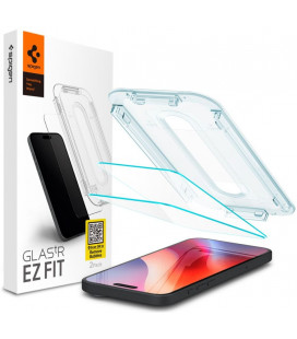 Apsauginis grūdintas stiklas Apple iPhone 16 Pro / 17 / 17 Pro telefonui "Spigen Glas.TR EZ Fit 2-Pack"